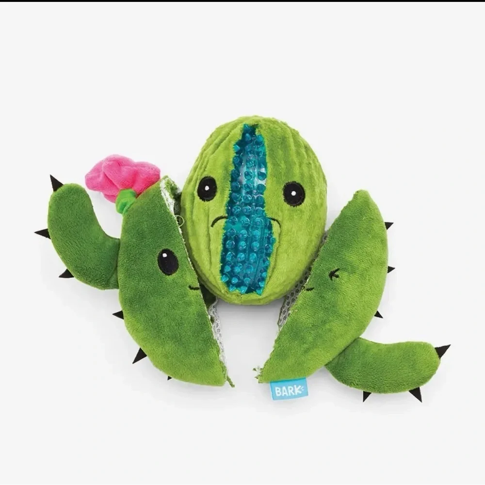 NEW BARK Consuela 🌵 Dog Toy with Pink Flower